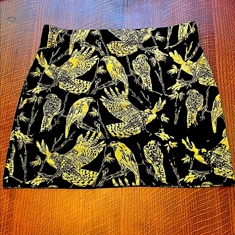 Thief & Bandit-  Gold Print Raptor Skirt (mini)